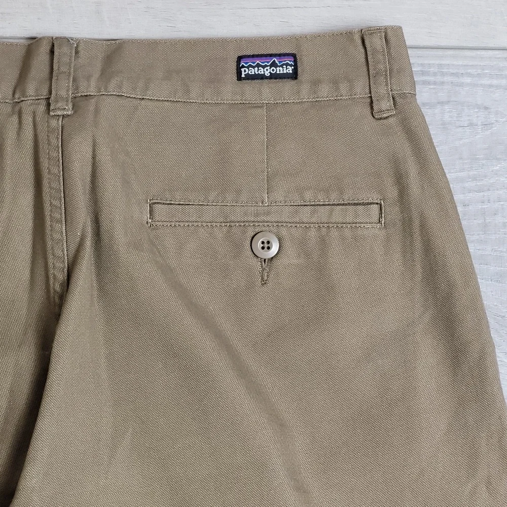 Patagonia Pants Mens 33x34 Khaki Organic Cotton Chino Straight Leg Preppy - Picture 13 of 16